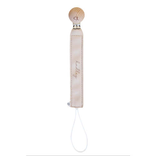 Personalized Leather Pacifier Clip | All Colors