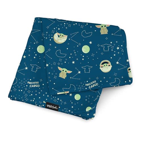 Milk Snob Star Wars The Child Baby Boy and Girl Swaddle Blanket, Soft Receiving, Security Bed and Play Blanket, Toddler and Infant Baby Bedding Registry and Shower Gifts, Newborn Essentials, 35x35