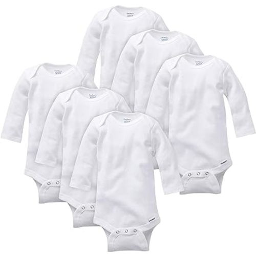 Gerber unisex-baby Multi-pack Long-sleeve Onesies Bodysuit Mitten Cuff Sizesinfant-and-toddler-bodysuits