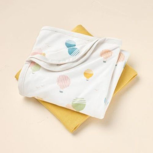 Hot Air Balloon & Mustard Yellow Baby Swaddle Blankets 2pk - Hearth & Hand™ With Magnolia
