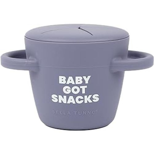 Bella Tunno Happy Snacker – Spill Proof Snack Cups for Toddlers and Babies, Snack Containers Made from Silicone BPA Free, Soft Opening & Removable Lid (Baby Got Snacks)