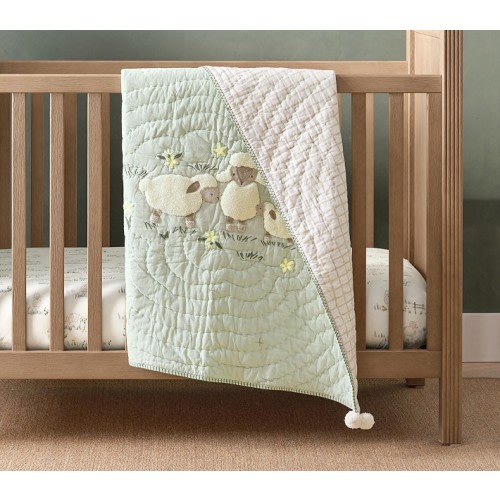 Sage Sheep Organic Baby Quilt | Pottery Barn Kids