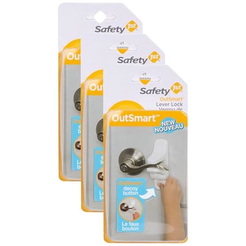 Safety 1st OutSmart Child Proof Door Lever Lock (White), 1 Count (Pack of 3)
