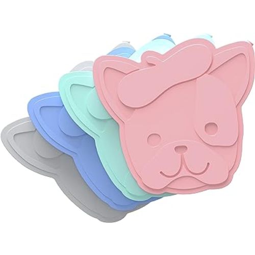 Bentgo Buddies Reusable Ice Packs - Slim Ice Packs for Lunch Boxes, Lunch Bags, and Coolers - Multicolored 4-Pack (Puppy)