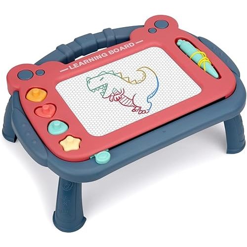 Magnetic Drawing Board for Toddlers 1-3, Color Erasable Doodle Writing Pad, Learning Painting Sketch Pad, Best Birthday Easter Christmas Halloween Kids Toy Gifts for Boys and Girls(Blue)