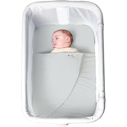 Wrap Sheet – Safe Sleep Blanket for Newborns – Fits Bedside Sleepers, Pack & Plays, Mini Cribs – Newborn Sleep Essential - Promotes Longer Sleep (Grey, Bedside Sleeper or Bassinet)