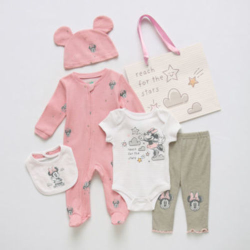 Disney Baby Girls 6-pc. Minnie Mouse Baby Clothing Set