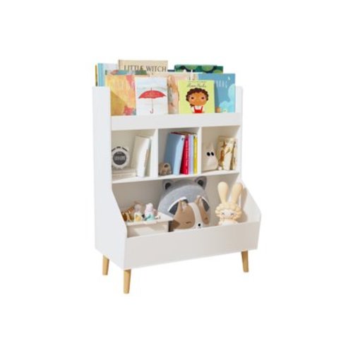 Kids Bookshelf and Toy Storage with Legs, Kids Toy Storage Organizer for Kids Room, Living Room, Nursery