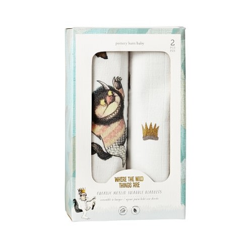 Where The Wild Things Are Organic Muslin Swaddle Set | Pottery Barn Kids