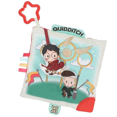 KIDS PREFERRED Harry Potter Baby Teething Toys 3-6 Months, Baby Toys & Baby Teether, Quidditch Plush Minky Fabric Sensory Toys, Hogwarts Magic Learning Toy