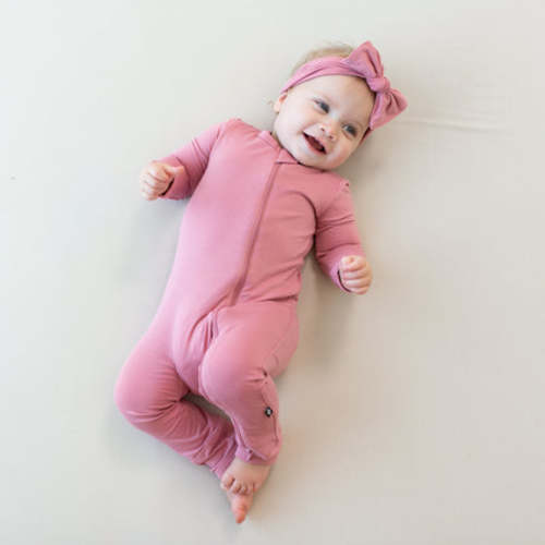 Zippered Romper in Apple Blossom