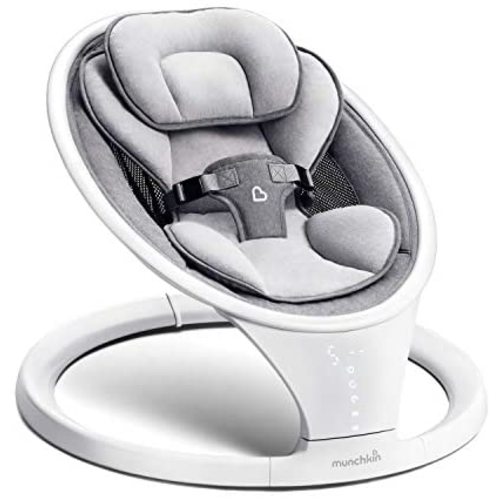 Munchkin Bluetooth Enabled Lightweight Baby Swing with Natural Sway in 5 Ranges of Motion, Includes Remote Control