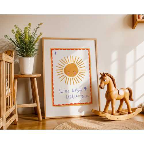 Sun Shine Print, Nursery wall Art, Trendy Wall Art, baby room art, Retro Wall Art, Quirky Wall art for kids, nursery prints, positive print