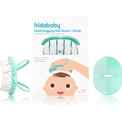 Frida Baby Infant Head-Hugging Hairbrush + Styling Comb Set, from The Makers of NoseFrida