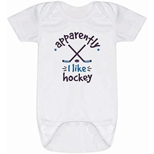 ChalkTalkSPORTS Hockey Baby & Infant One Piece | Ice Hockey Theme Bodysuits