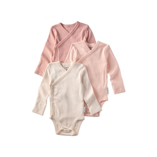 Sterling Side Snap Organic Cotton Assorted 3-Pack Bodysuits, 0-3M