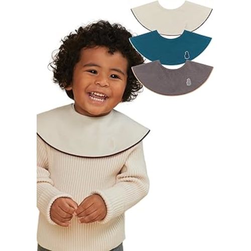 Konny Baby Bibs 5-Pack, 360 ° Rotate, Soft and Absorbent Bandana Drooling for Boys Girls baby Essentials