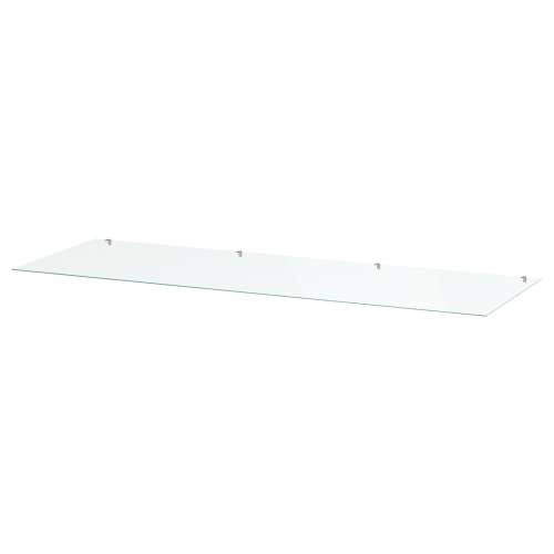 STORKLINTA Glass top - clear 55 1/8x18 7/8 "
