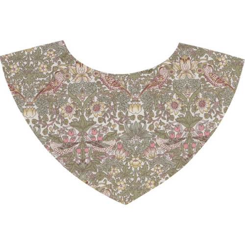 Babys Liberty Fabric Snap Back Button Bib, Deep Lichen Green - HutteliHut | Maisonette