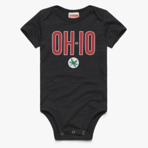 OH-IO Buckeye Leaf Baby One Piece