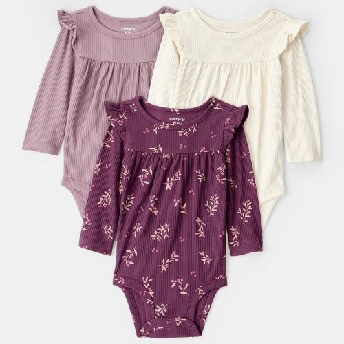Baby Girl Carter's 3-pc. Long Sleeve Bodysuit Set