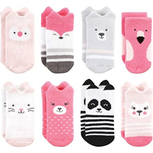 Hudson Baby Baby Girls' Cotton Rich Newborn and Terry Socks