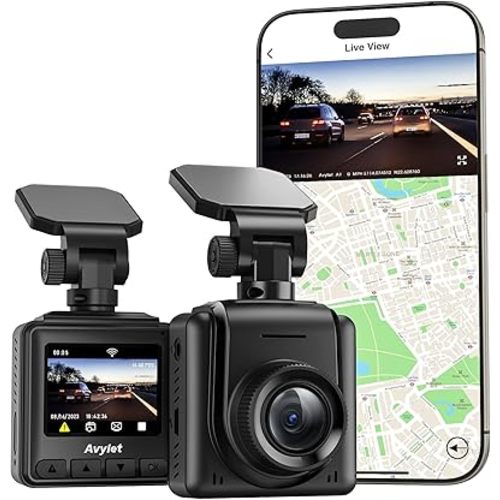 Dash Cam WiFi 2K, Car Camera with APP, Front Dash Camera for Cars, Mini Dashcams with WDR Night Vision, 24 Hours Parking Monitor, Loop Recording, G-Sensor