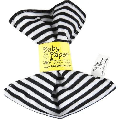 Original Baby Paper - Crinkle Teether and Sensory Toy for Babies and Infants | Black and White Stripes | Non-Toxic, Washable | Great for Baby Showers