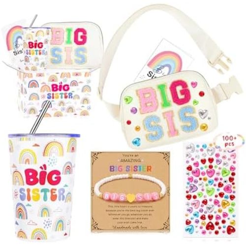 Big Sister Gifts for Girls, Big Sister Sis Gift Set of 5