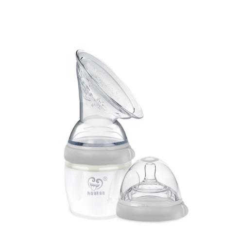 Haakaa Gen 3 Silicone Breast Pump Flange and Bottle Set 160 ml/6 oz