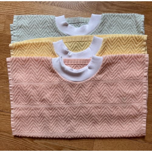 3 Towel Bibs, Spring Colored, Toddler & Baby Bibs, Bibs, Pullover bib