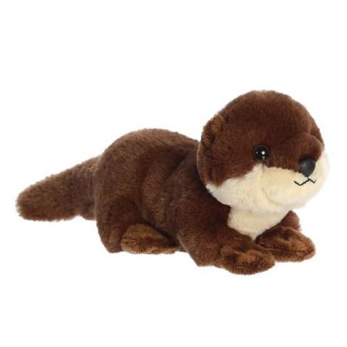 Aurora Medium River Otter Pup Mini Flopsie Adorable Stuffed Animal Brown 10"