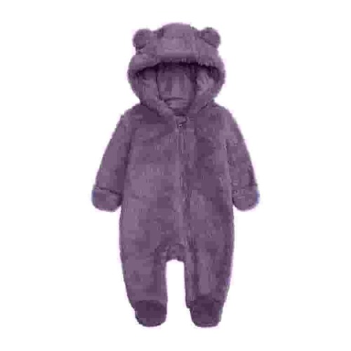 Elainilye Fashion Unisex Baby Clothes Newborn Boys Girls Plush Cute Bear Ears Winter Thick Warm Jumpsuit Romper, Sizes 3-6 Months