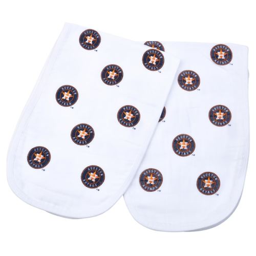Infant Houston Astros Three Little Anchors 2-Pack Muslin Burp Cloth Set