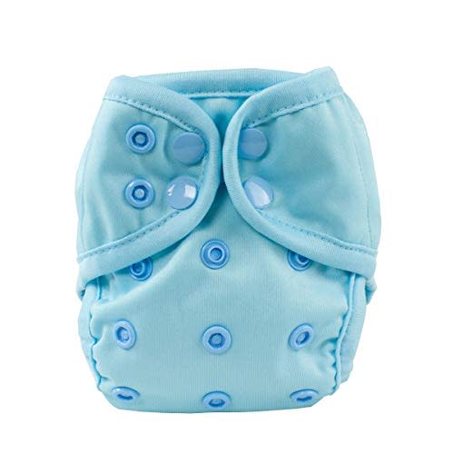 OsoCozy Newborn Reusable Cloth Diaper Covers - Adjustable Snap Fit & Double Leg Gussets for Babies 6-12 Pounds. Use with Prefold, Flat or Fitted Cloth Diapers or Snap-in Inserts