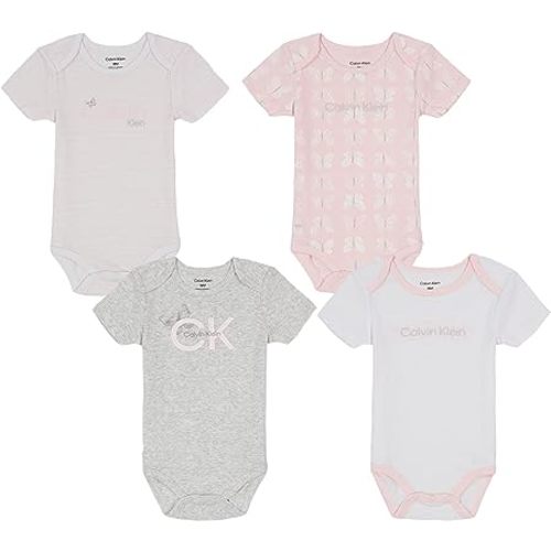 Calvin Klein baby-girls 4 Pieces Pack Bodysuit
