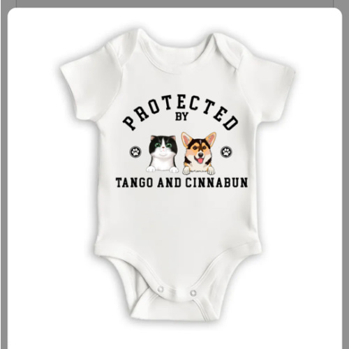 Protected By Pets - Personalized Custom Baby Onesie – PAWSIONATE