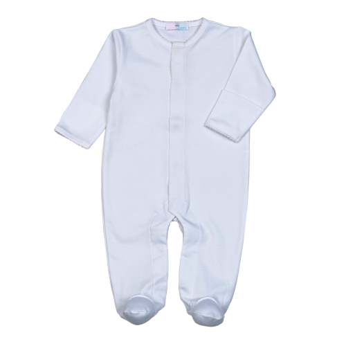 WFW-214 WHITE PIMA FOOTIE WHITE TRIM