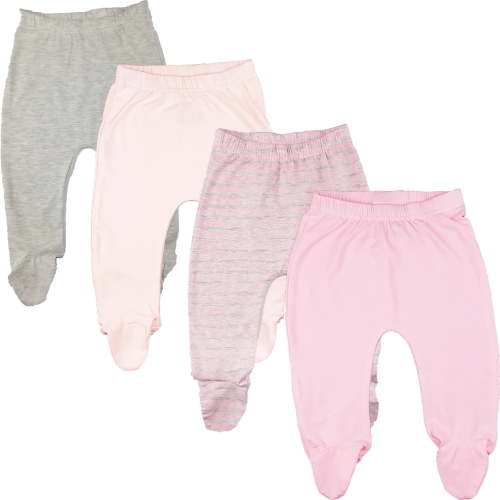 123 Bear Baby Cotton Spandex Baby Pants with feet / Infant leggings with footies