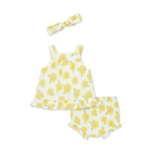 Girls' Sunflower Top, Shorts & Headband Set - Baby