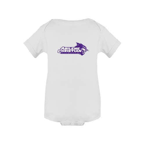 Abilene Christian White Infant Onesie Primary Logo