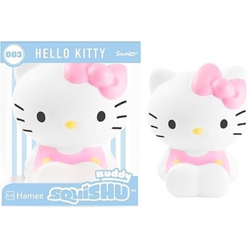 Hamee SquiSHU Buddy Hello Kitty and Friends Hello Kitty, Cute Birthday Gift, Official Merchandise, Toys for Kids & Adult, Model Squishy for Collectors