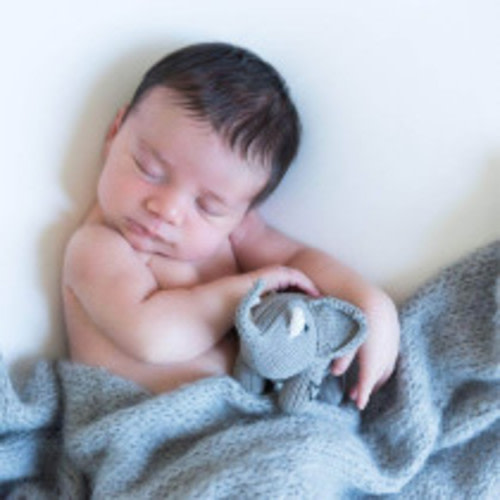 Estella Organic Cotton Handmade Baby Rattle - Elephant