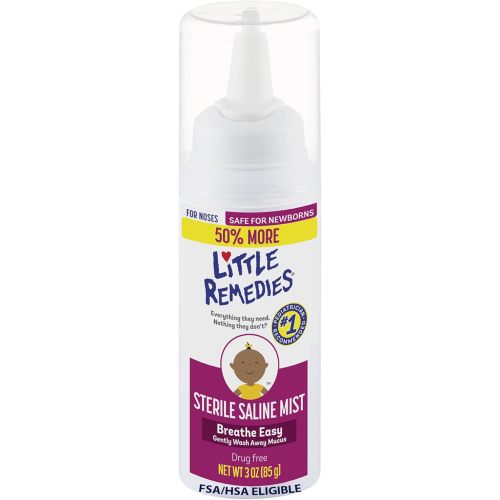 Little Remedies Sterile Saline Nasal Mist, Safe for Newborns, 3 oz