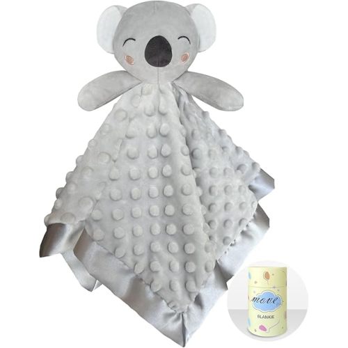 Loveys for Babies, Soft Baby Security Blanket Lovies for Babies, Stuffed Animals Blankie for Newborn Infant with Baby Snuggle Toy, Boys Gilrs Gifts Koala Security Blanket 16 Inch
