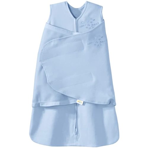 HALO 100% Cotton Sleepsack Swaddle, 3-Way Adjustable Wearable Blanket, TOG 1.5, Baby Blue, Newborn, 0-3 Months - Newborn (Pack of 1)