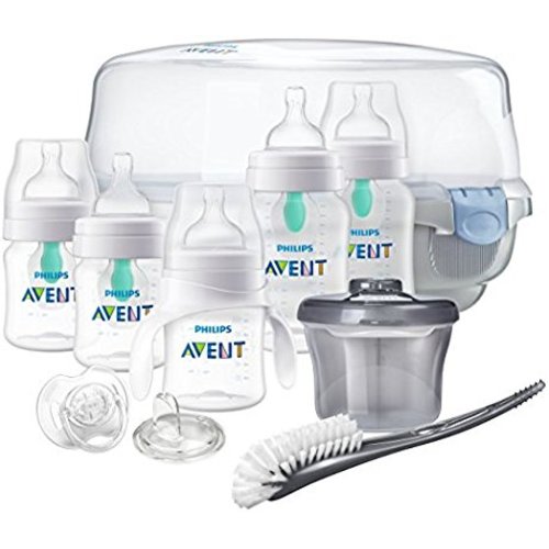 Philips Avent Anti-Colic Baby Bottle with AirFree Vent Gift Set Essentials, SCD398/02