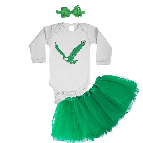 Eagle - Philly Sports Baby Bodysuit + Tutu Skirt + Bow Headband Set