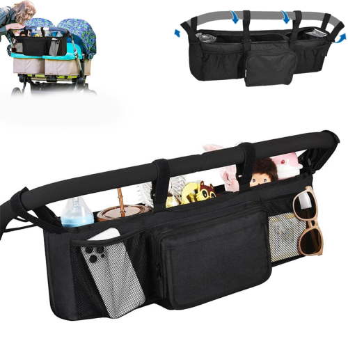 Double stroller organizer,Double stroller accessories Insulated Cup Phone Holder and Cooler