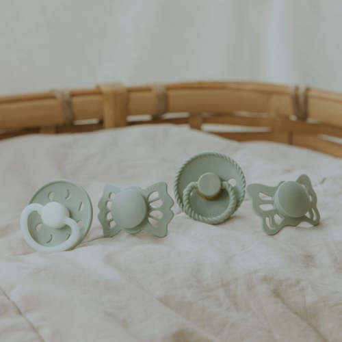 FRIGG - First Pacifier - Moonlight Sailing - Sage (4 Pack) | Mabel & Fox